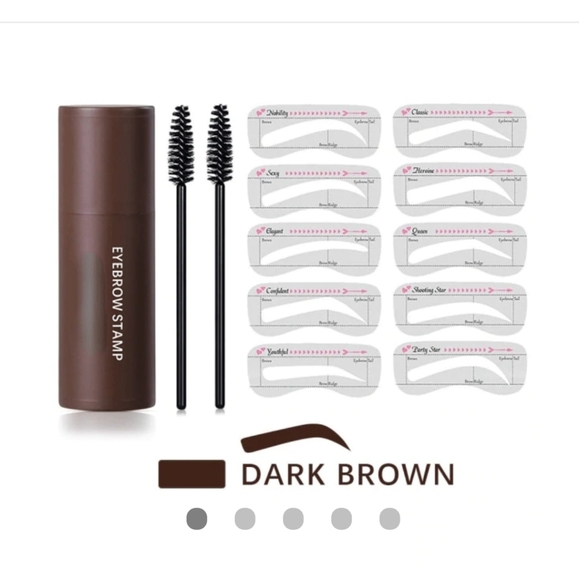 Never opened Tiktok Viral eyebrow stamp powder dark brown - Picture 2 of 8